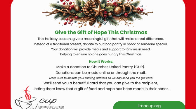 Simplify Your Christmas Shopping By Donating to CUP!